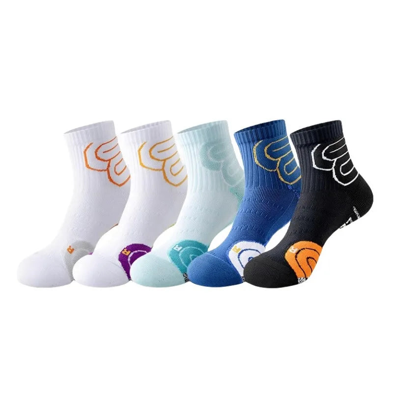 2 Pairs Professional Running Marathon Socks Men Large Size Basketball Badminton Tennis Socks Thickened Towel Bottom Sports Socks