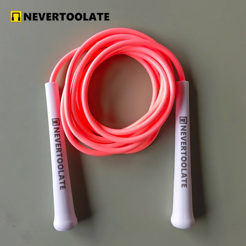 JR100 5 MM 6 mm diameter TPU (80A 90A) and PVC (80A) skip rope 15.5cm middle-long handle NEVERTOOLATE GOOD QUALITY