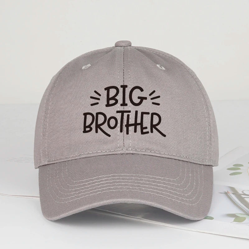 Coolwind BIG BROTHER Letter Print Soft-Peak Baseball Cap - Adjustable Outdoor Sports Cap - Unisex Men's Versatile Dad Cap