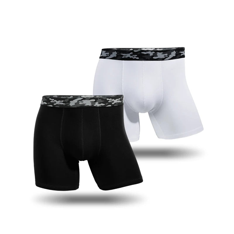 Plus-size men's underpants anti-wear leg cotton underpants Sports fat pants boxers running breathable youth underpants