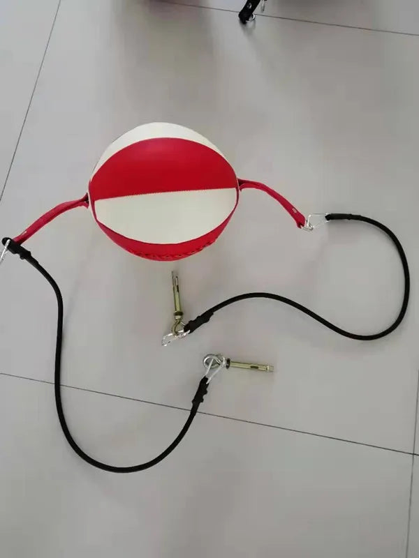 Double End Boxing Reflex Speed Balls, Leather Punching Ball, Pear Boxing Bag, Inflatable, Fitness Training