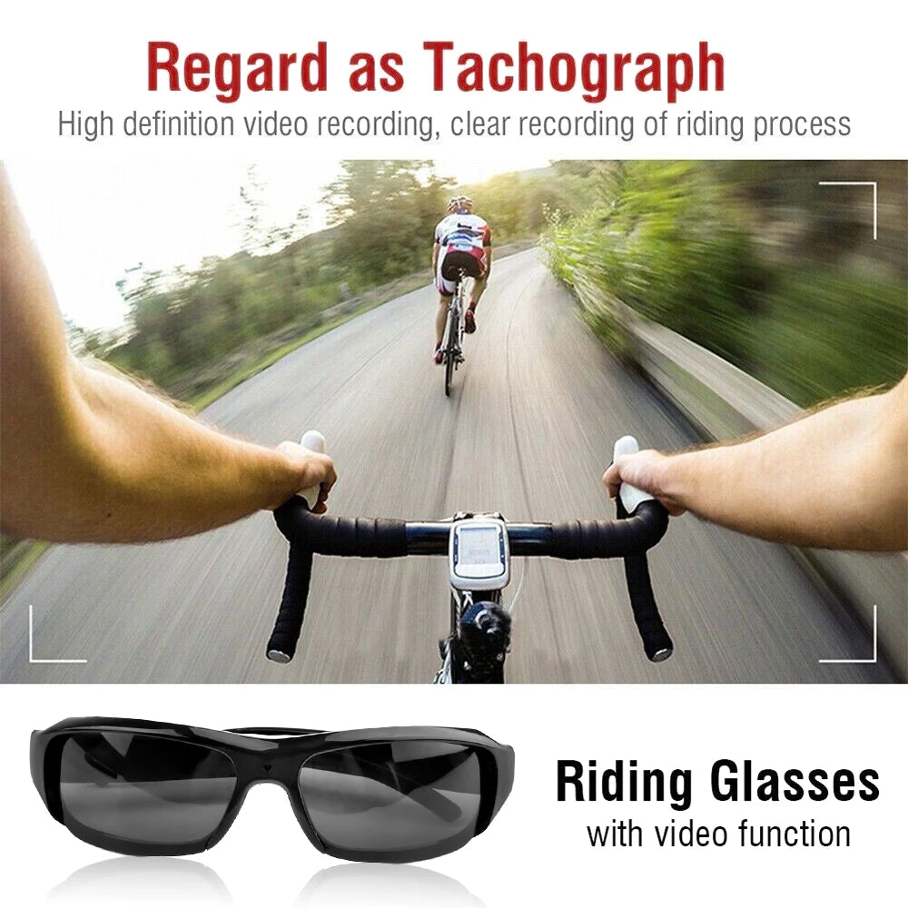 KEBIDUMEI Smart Glasses with Camera 1080P HD Photo Video Recording Eyeglass Sunglasses Support 128G TF Card for Outdoor Cycling
