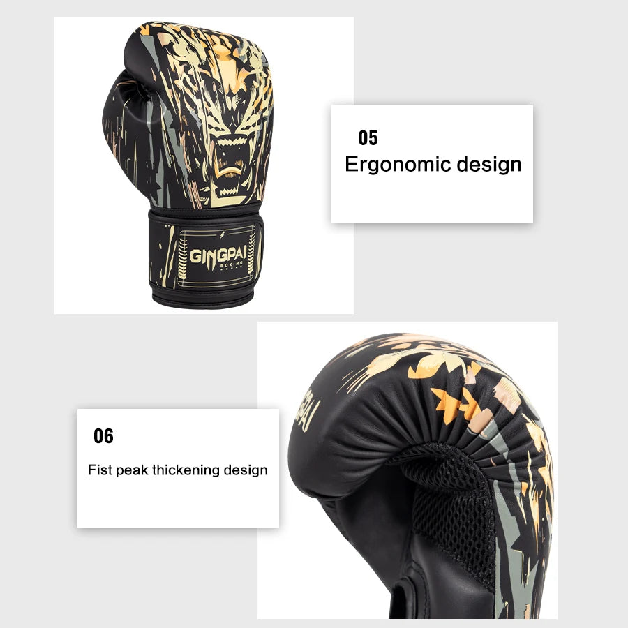 Professional Boxing Gloves Practical Combat Adult Sanda Training Muay Thai Combat Sandbag Punching Competition Thickening