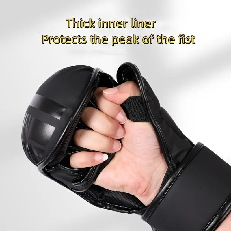 Professional MMA Boxing Gloves Thickened PU Muay Thai Kickboxing Training Boxing Accessories Durable Boxing Gear