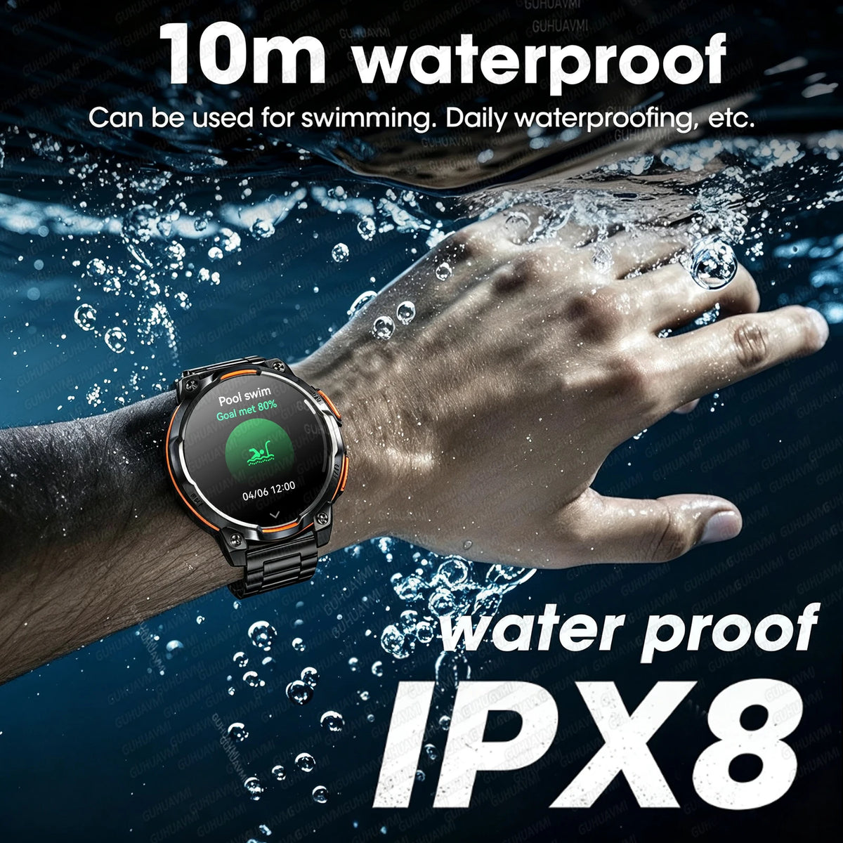 2026 New GPS Offline Map Smart Watch Men 1200mAh Battery IPX8 Waterproof Compass Altimeter Flashlight Bluetooth Call Smartwatch