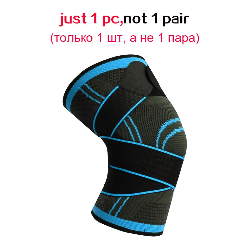 WOSWEIR 1PC Sports Kneepad Men Pressurized Elastic Knee Pads Support Fitness Gear Basketball Volleyball Brace Protector