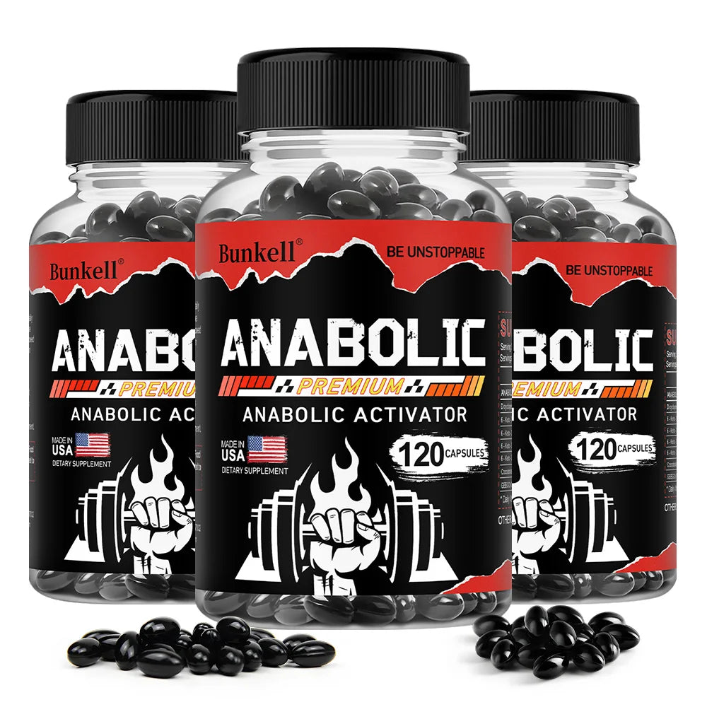 Muscle Builder Capsules - Helps Increase Strength, Endurance, Protein Synthesis,Promotes Faster Muscle Growth, Abs, Energy