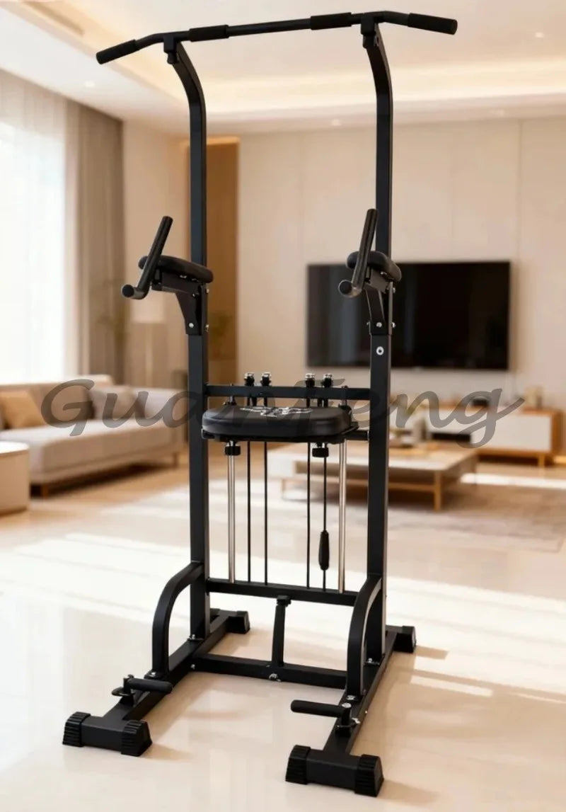 450LBS Power Tower Pull‑Up Dip Station, Stable Pull‑Up Bar, Home Gym Multifunctional Equipment for Full‑Body Strength Training