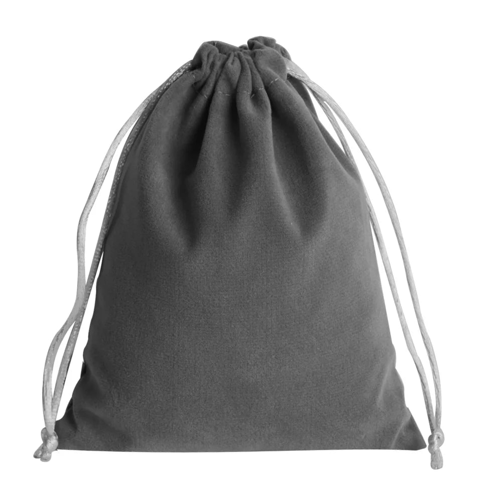 25pcs/lot Small Velvet Jewelry Bag Short Plush Multi-color For Jewelry Packing Wedding Portable Drawstring Pouch Jewelry Bag