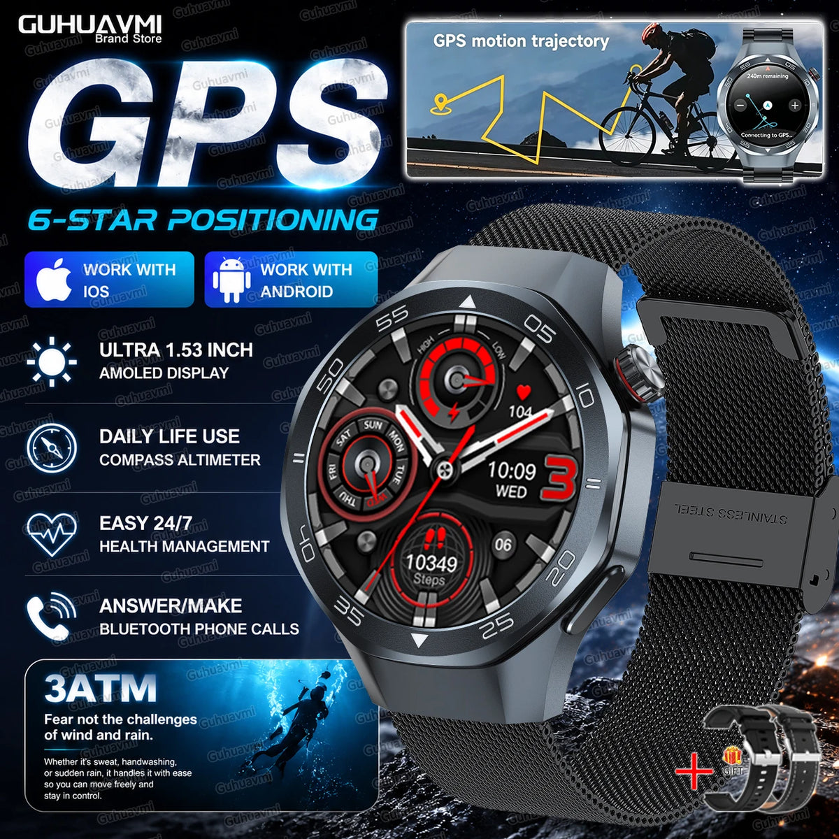 Men Smart watch 6 1.53