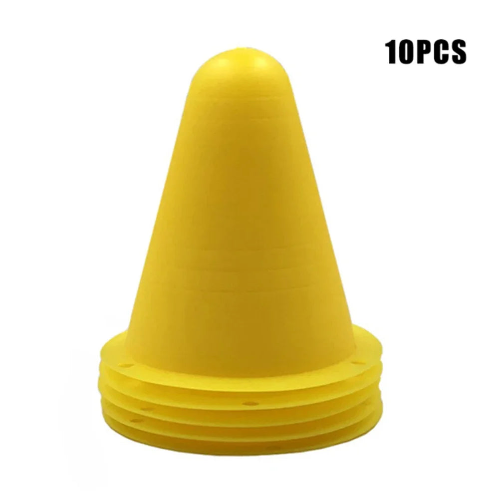 10pcs Agility Maker Cones for Slalom Roller Skating Training Traffic Cone Sports