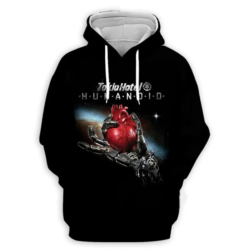 Tokio Hotel 3D Print Hoodies Men Women Fashion Casual Hoodie Oversized Pullovers Hooded Sweatshirts Harajuku Man Clothing