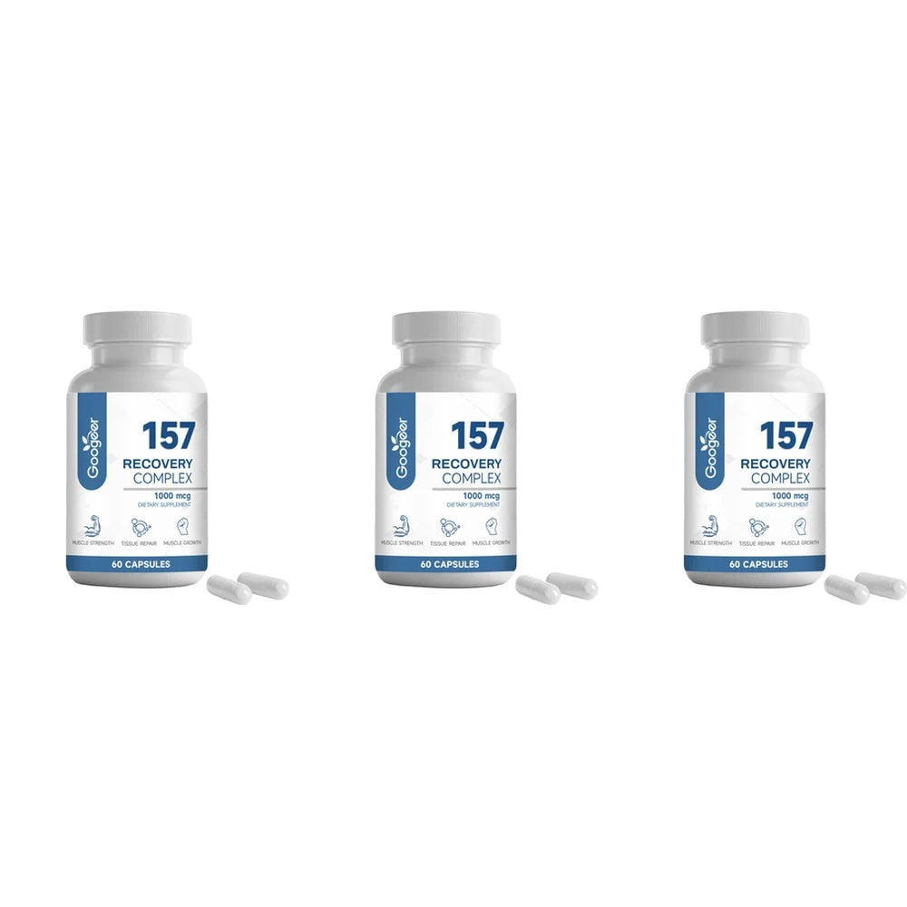 Googeer 157 Recovery Complex Capsules for Muscle Strength and Tissue Repair, L-Lysine Amino Acid Blend, Daily, 60 Capsules