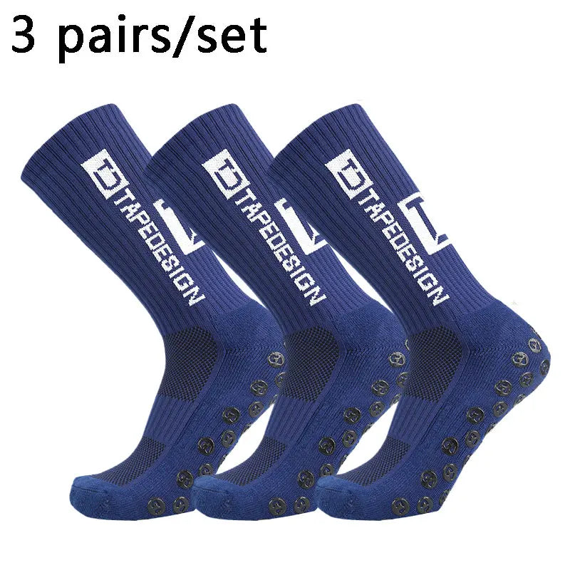 3 Pairs Anti-slip Soccer Socks Women Men Outdoor Sport Grip Football Yoga Socks For Woman