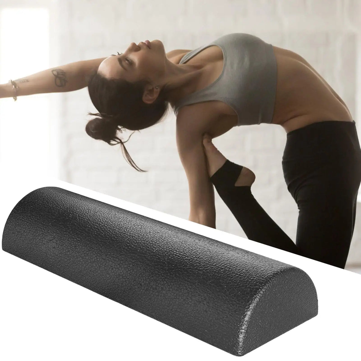 30/45cm Foam Roller Semicircle Portable Yoga Massage Roller Pilates Fitness Equipment For Women/Men