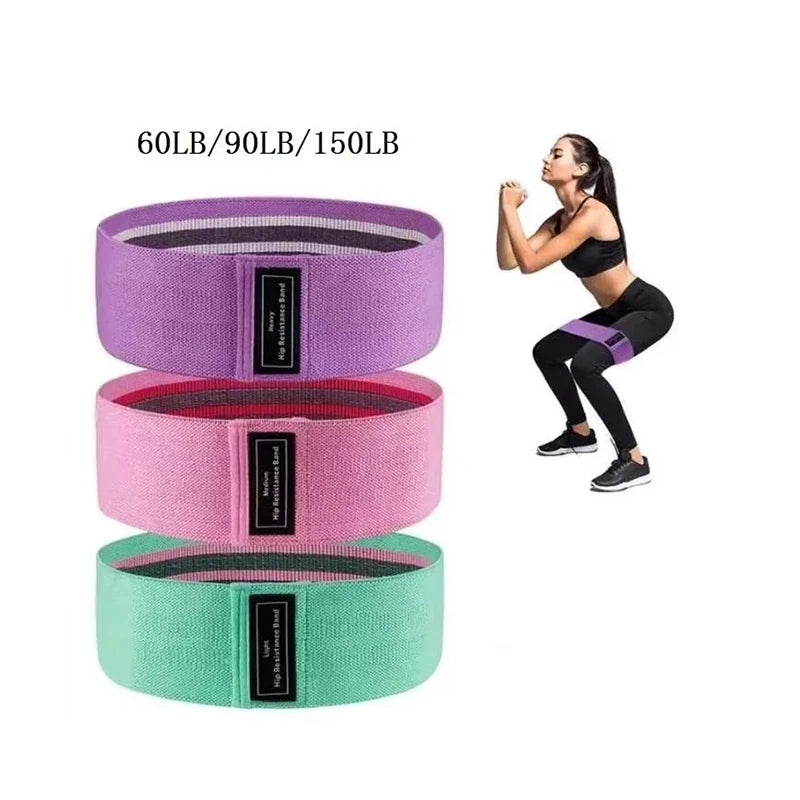 Fabric Resistance Hip Booty Bands Glute Thigh Elastic Workout Bands Squat Circle Stretch Fitness Strips Loops Yoga Gym Equipment