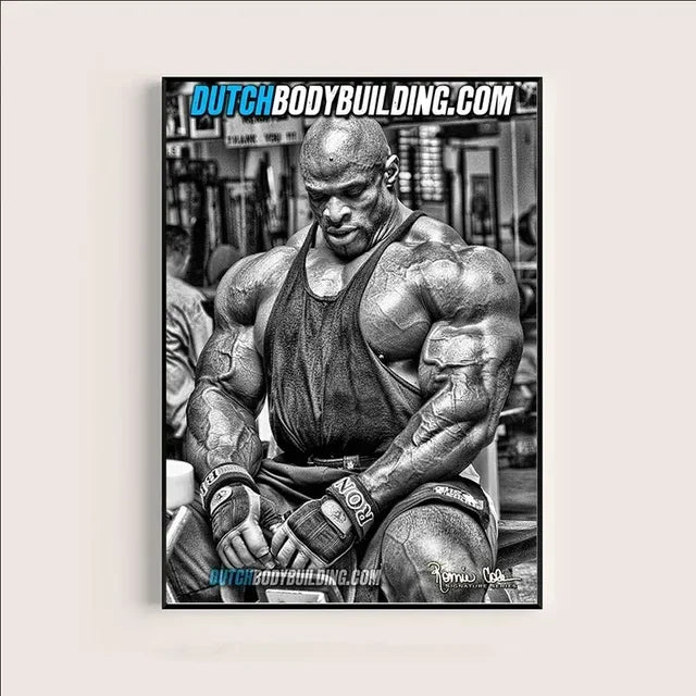 Ronnie Coleman Fitness Gym Sport Star Muscle Man Oil Canvas Painting Poster Prints Wall Art Pictures for Living Room Home Decor