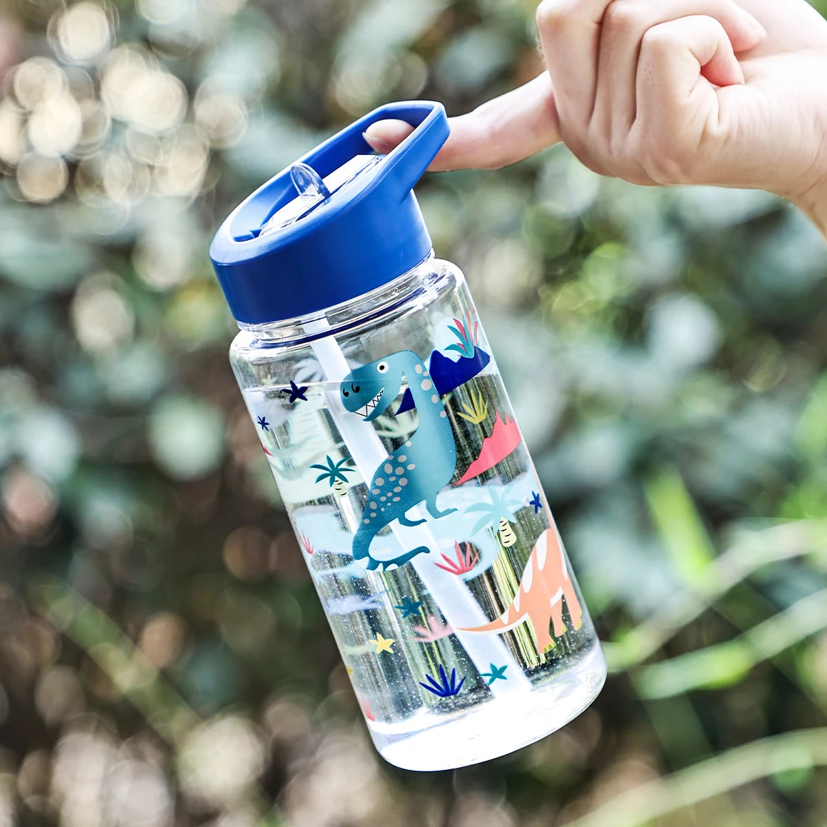 A 500ml Straw Cup, Cute and Portable Dinosaur Ice Cream Water Bottle, Outdoor Portable Cute Cup Water Bottle