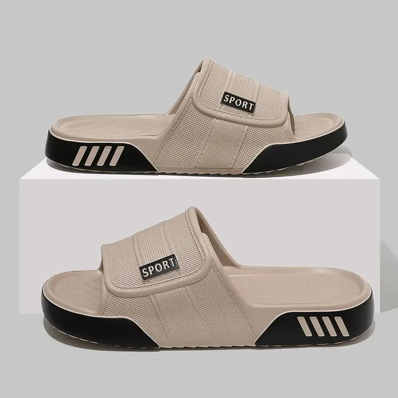 Plus Size Men Sporty EVA Cloud Slides 3.0cm Thick Sole Non Slip Sandals Ultra Soft Cushion Open Toe Summer Gym Beach Pool Slippe