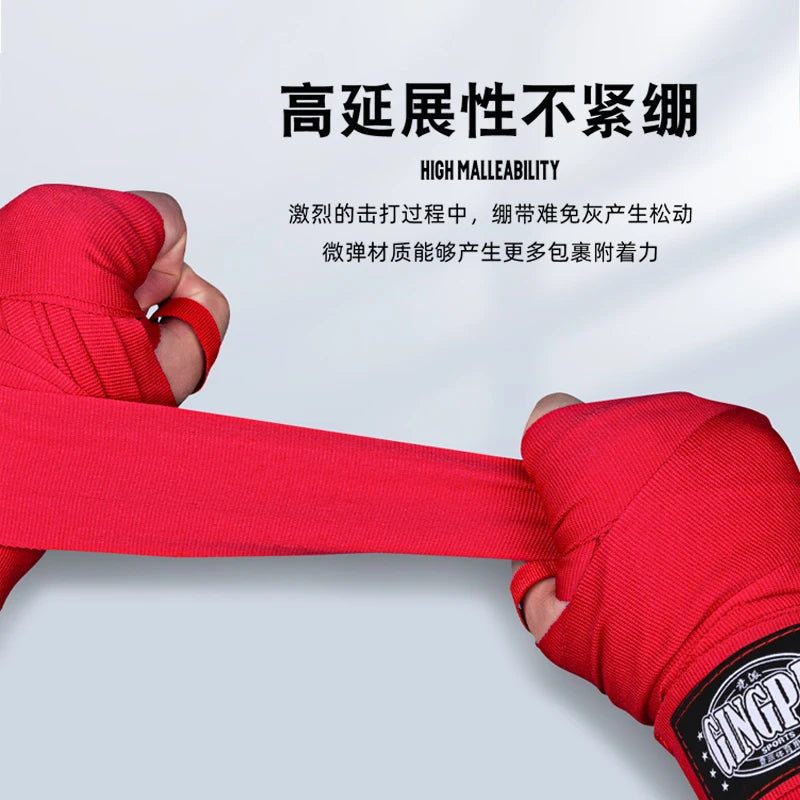 2 Rolls Cotton Boxing Bandage Wrist Wraps Combat Protect Boxing Sport Kickboxing Muay Thai Handbands Training Competition Gloves