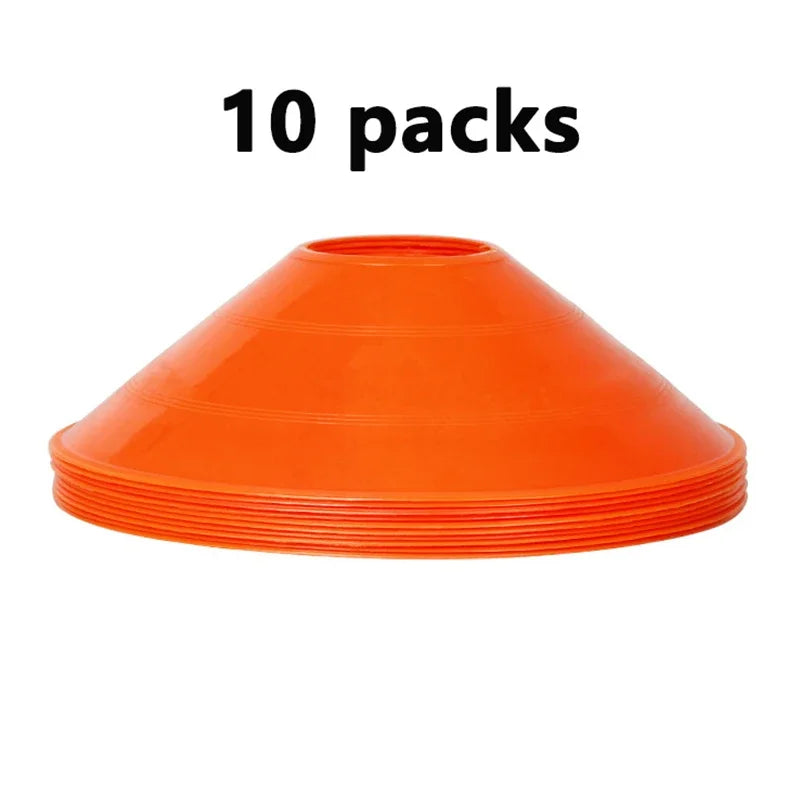 10pcs Football Training Sign Disk Obstacle Sign Cone Kids/Adult Agility Exercise Obstacle Avoidance Football Sports Accessories