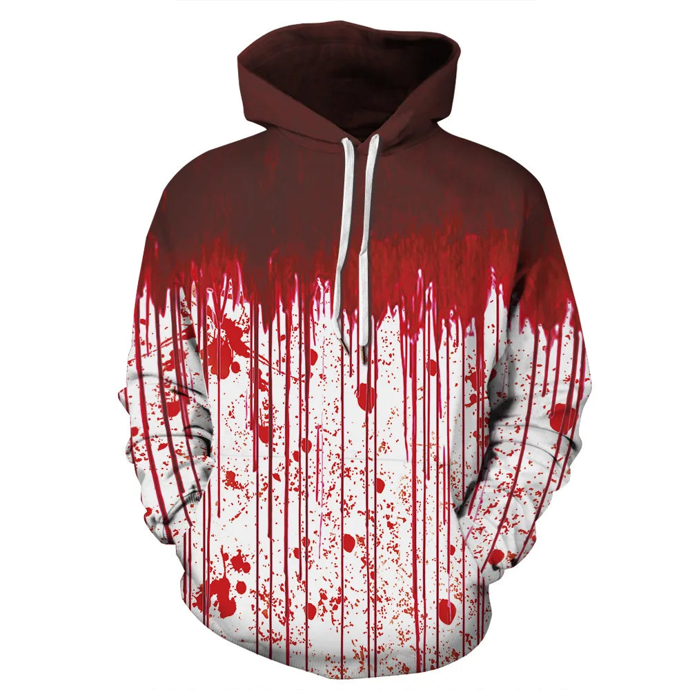 Dripping Blood Skull 3D Hoodie All Over Print Hooded Men Sweatshirt Unisex Streetwear Pullover Casual Tracksuits Style-4