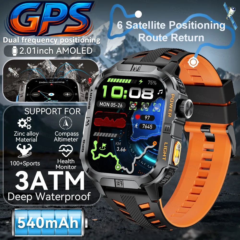 New Military Grade Smart Watch Men 2.01
