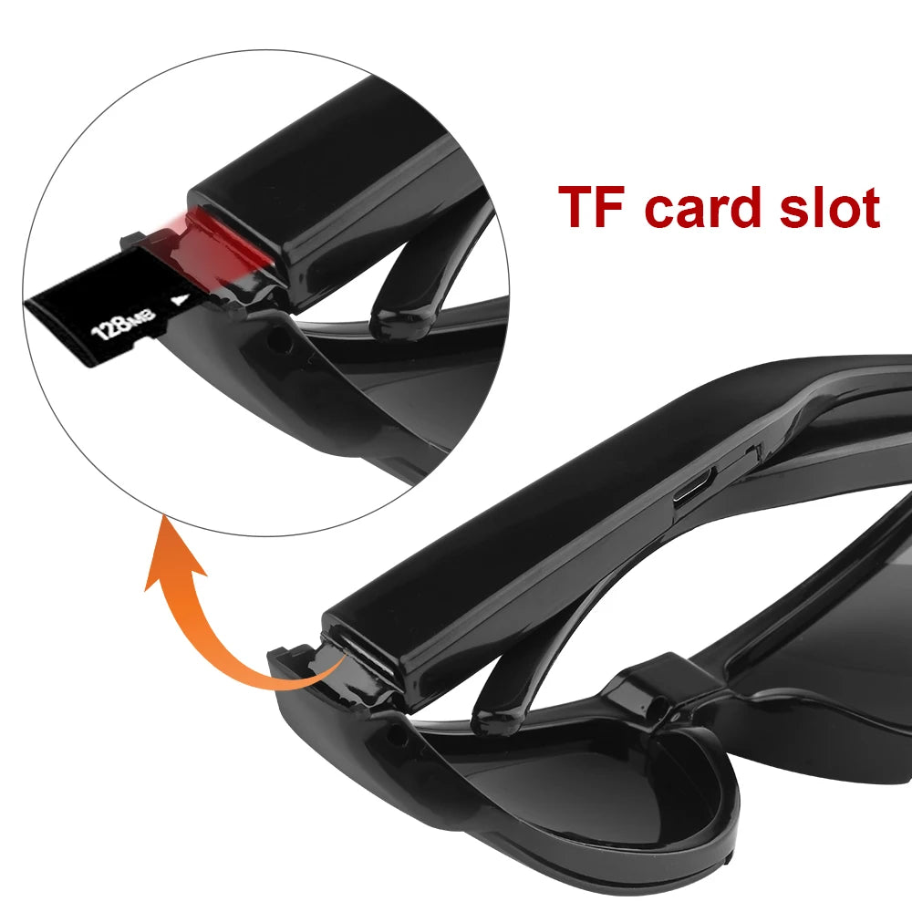 KEBIDUMEI Smart Glasses with Camera 1080P HD Photo Video Recording Eyeglass Sunglasses Support 128G TF Card for Outdoor Cycling