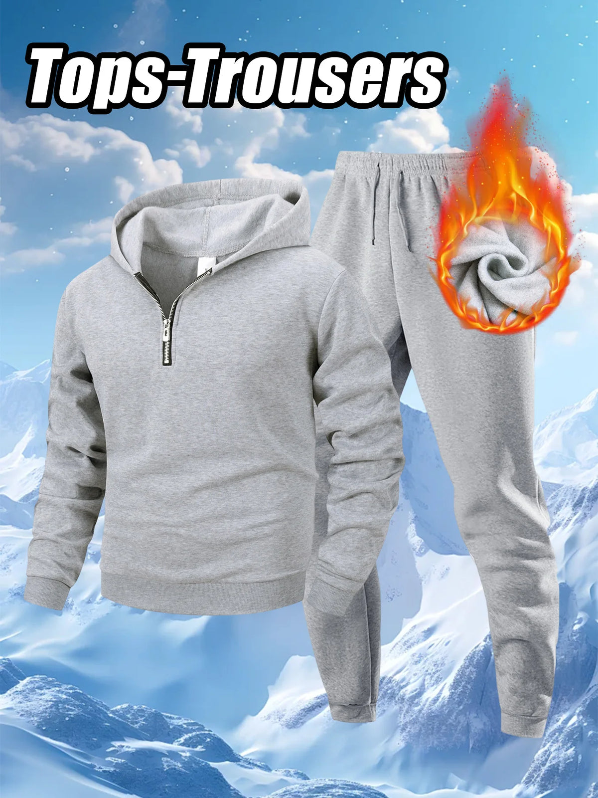 Unisex 2 Piece Set Fitness Running Casual Sport Set Comfortable Casual Sport Solid Color Suit Hooded Pullover Sweatshirt Trouser