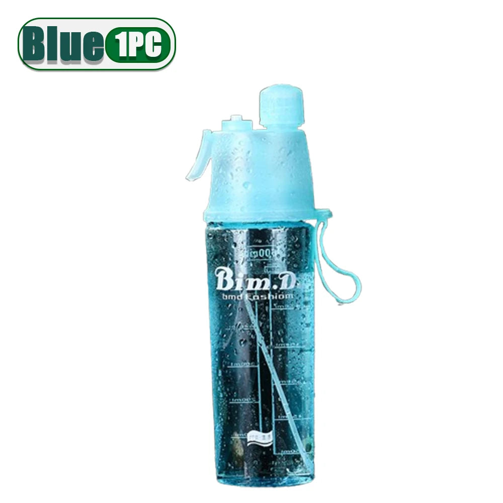 2 in 1 Spray Water Bottle Portable Cooling Hydration Cup for Outdoor Sports Travel Camping Summer Gift for Fitness Lovers