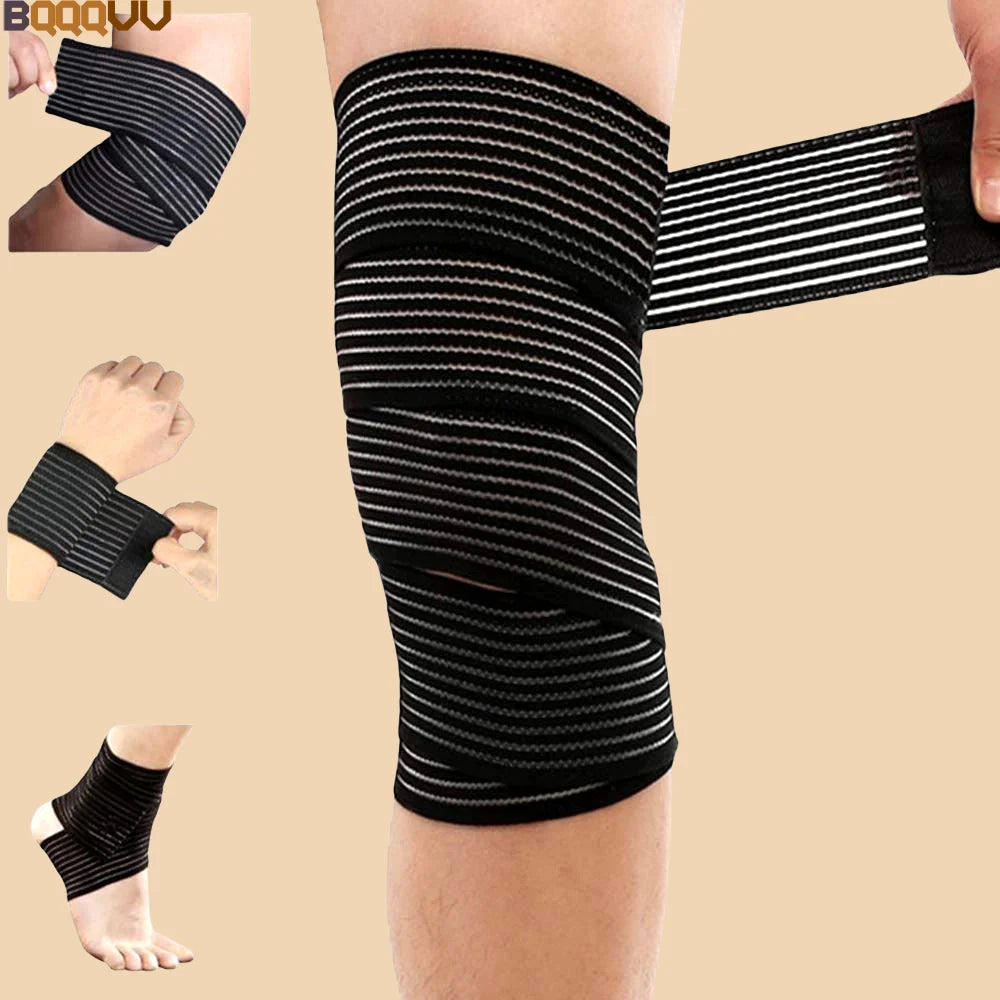 Full-Length 40-300cm Knee Elbow Support Wrap | Adjustable Strap for Sports, Gym & Fitness | Wrist Ankle Pain Relief Bandage Cuff