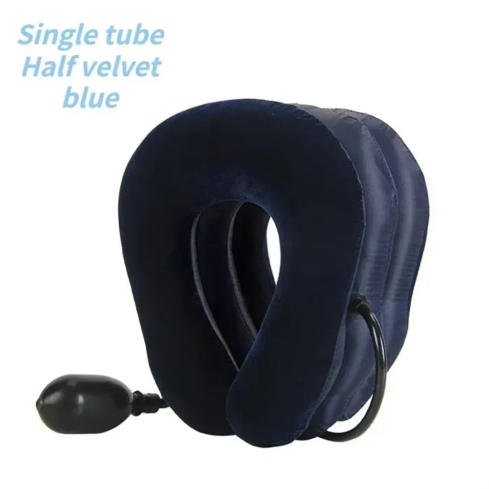 1Pcs Inflatable Air Cervical Neck Traction 1 Tube 3 Layers Neck Stretcher Adjustable Orthopedic Pillow Collar Neck Support