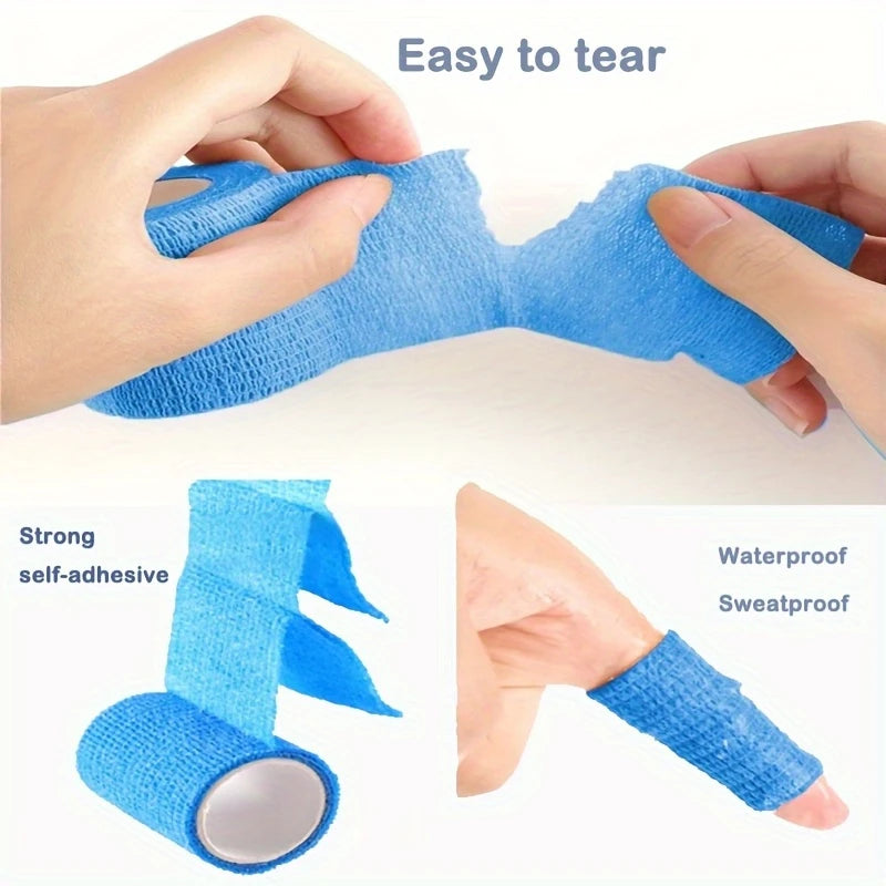 5cm Self Adhesive Elastic Bandage Sports Ankle Support Tape Waterproof Cohesive Wrap for Football Wrist Knee Injury Protection