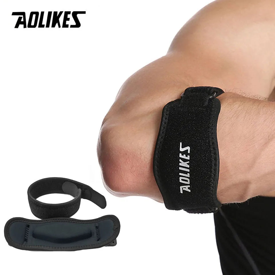 AOLIKES 1PCS New Elbow Protection Strap Elbow Soft Cushion Support Strap Knee Support Basketball Tennis Badminton Elbow Pad