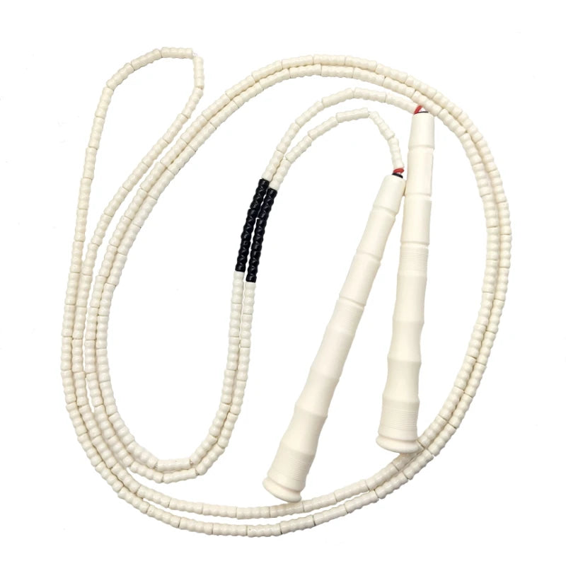 NEVERTOOLATE 20CM LONG HANDLE 3 meter length between handles beaded skipping rope soft PVC beads adult skill tricks tall people
