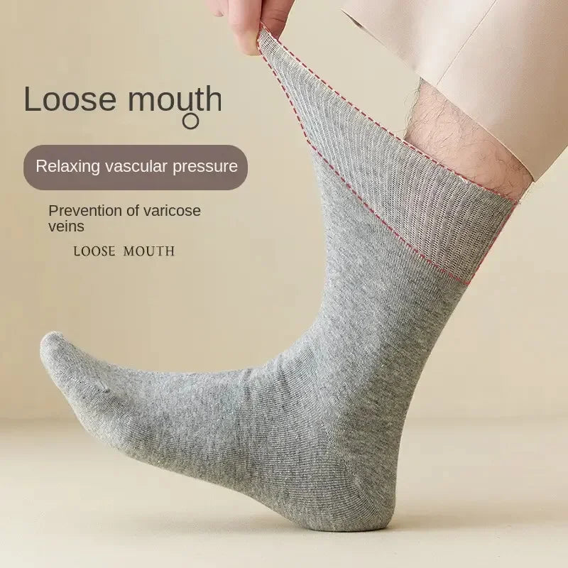 2/7Pairs Men's Non Binding Diabetes Socks Comfortable Breathable Shoes Suitable for Elderly and Pregnant Men Women for Fat Feet