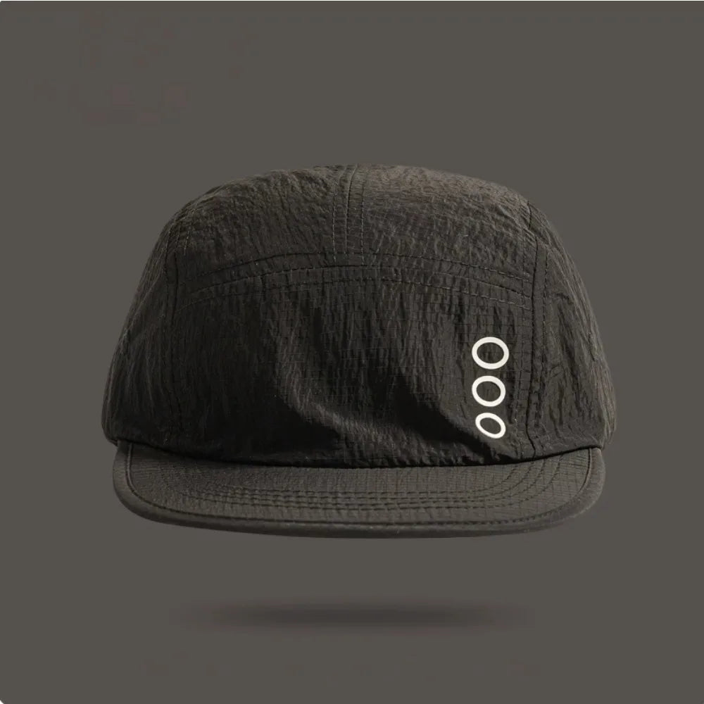 Korean 5‑Panel Letter Printed Baseball Cap, Quick‑Dry Plain Hat for Men Women Outdoor Running Casual Fashion Headwear