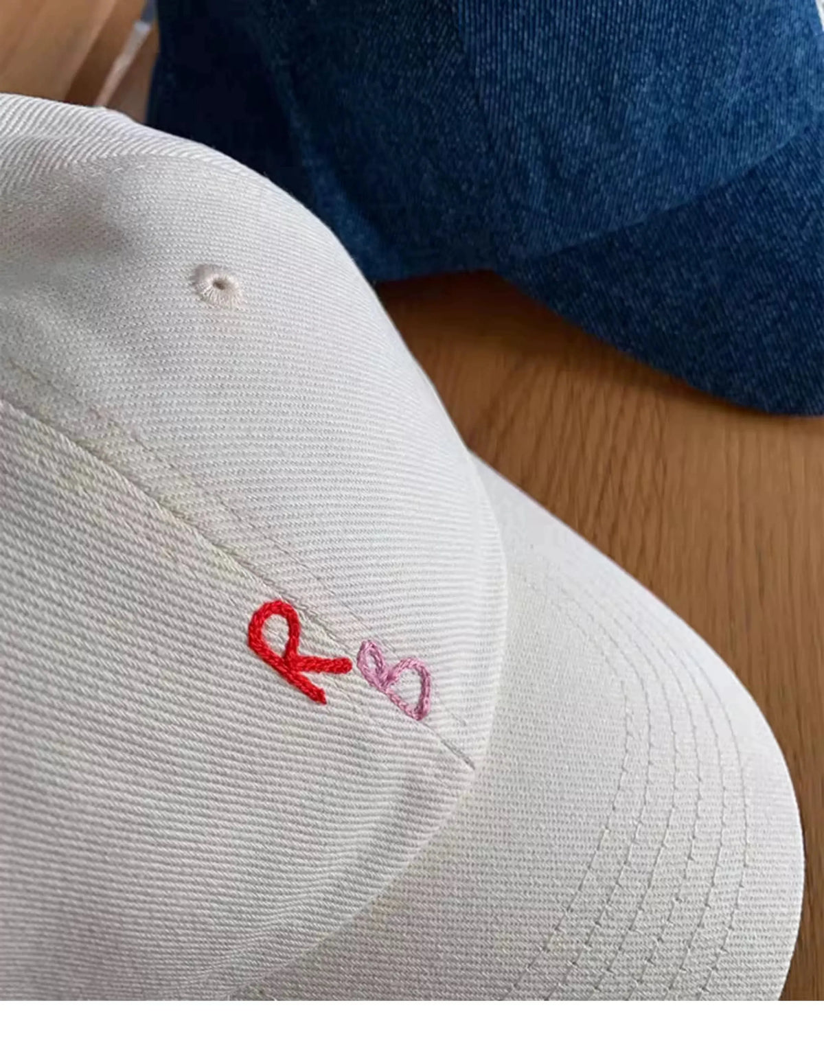 INS Monogram Cotton British Outdoor Sport Baseball Cap for Men Women Hand-Dyed Soft Fabric Dad Hand-Embroidered Letters Hats