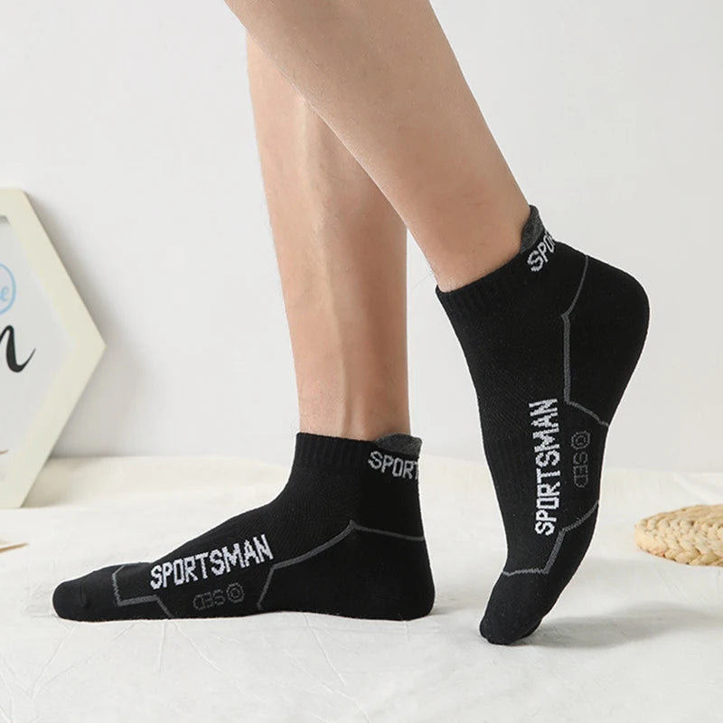 10/12 Pairs High-Quality Knitted Anti Odor Men Sports Socks Summer Sweat Absorbing Mesh Breathable Couple Running Casual Socks