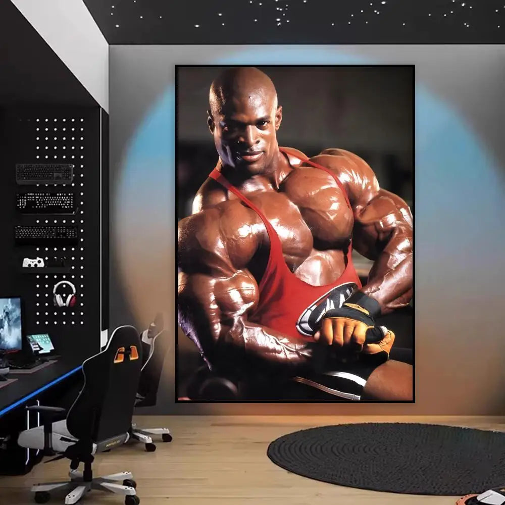 Bodybuilding Champion R-Ronnie C-Coleman Painting Calligraphy HD Canvas Poster Crease Free Waterproof All Space Wall Decor