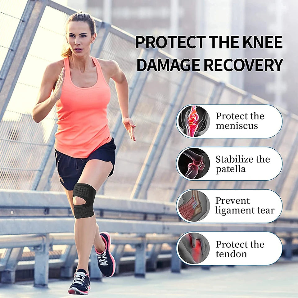AOLIKES 1PC Knee Brace with Side Stabilizers Relieve Meniscus Tear Knee Pain Joint Pain Relief Adjustable Knee Support Knee Pads