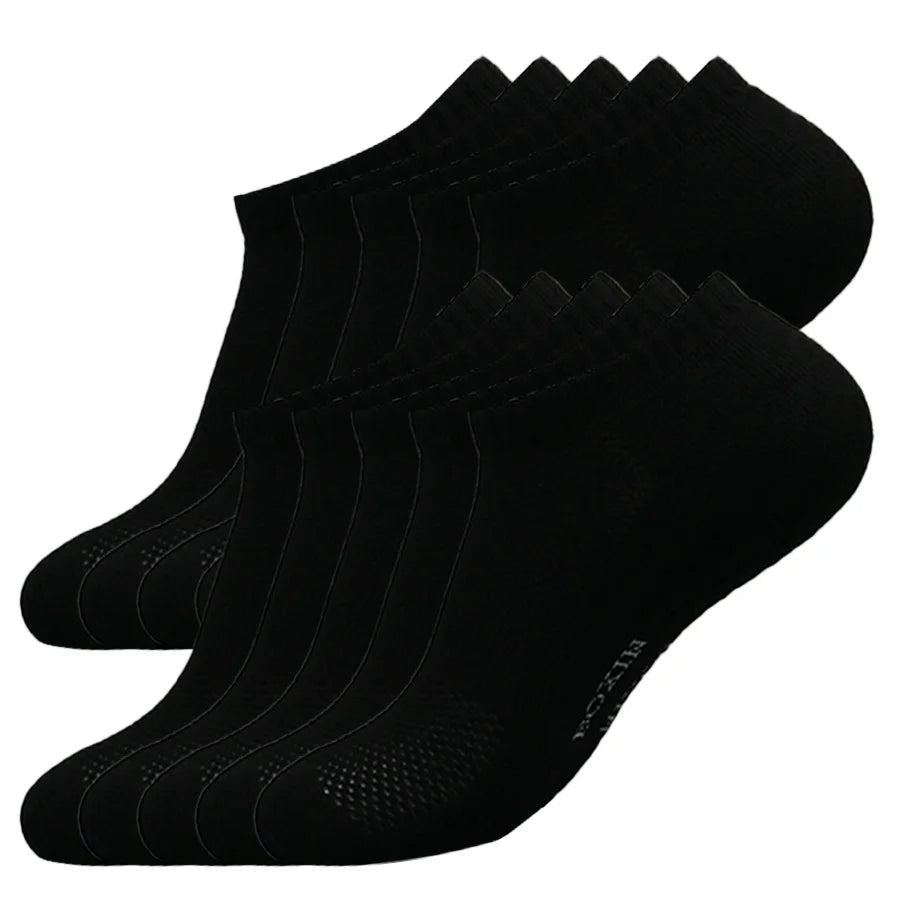 10Pairs Men's Athletic Socks Set - Cool Comfortable Short Warm Solid Color for Running Gym Hiking