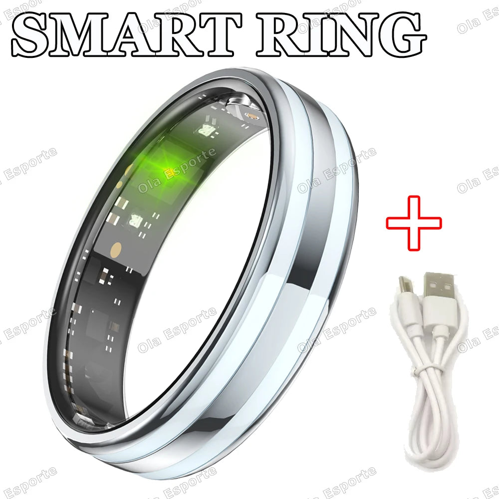 Gesture Sensing Smart Ring Outdoor Waterproof Smartring Real HRV Monitoring Heart Rate Blood Oxygen Health Monitor Sports Rings