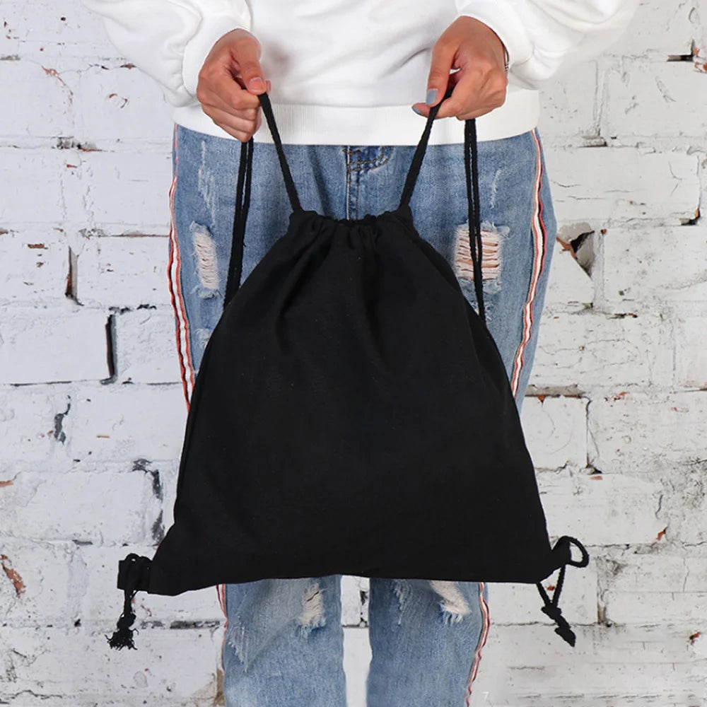 26 Initials Print Drawstring Bag Backpack Men and Women Beach Sports Travel Backpack Kid Gift Supplies Bag Portable Sundries Bag
