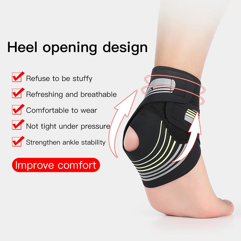 2 Piece Sports Ankle Compression Strap Ankle Support Stabilizer Tendon Pain Relief Strap Basketball Soccer Ankle Protector