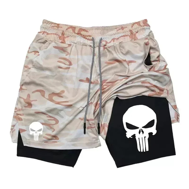 2-in-1 Men's Performance Shorts New Sports Quick Drying Shorts with Phone Pocket Comprehensive Summer Gym Fitness Running Shorts