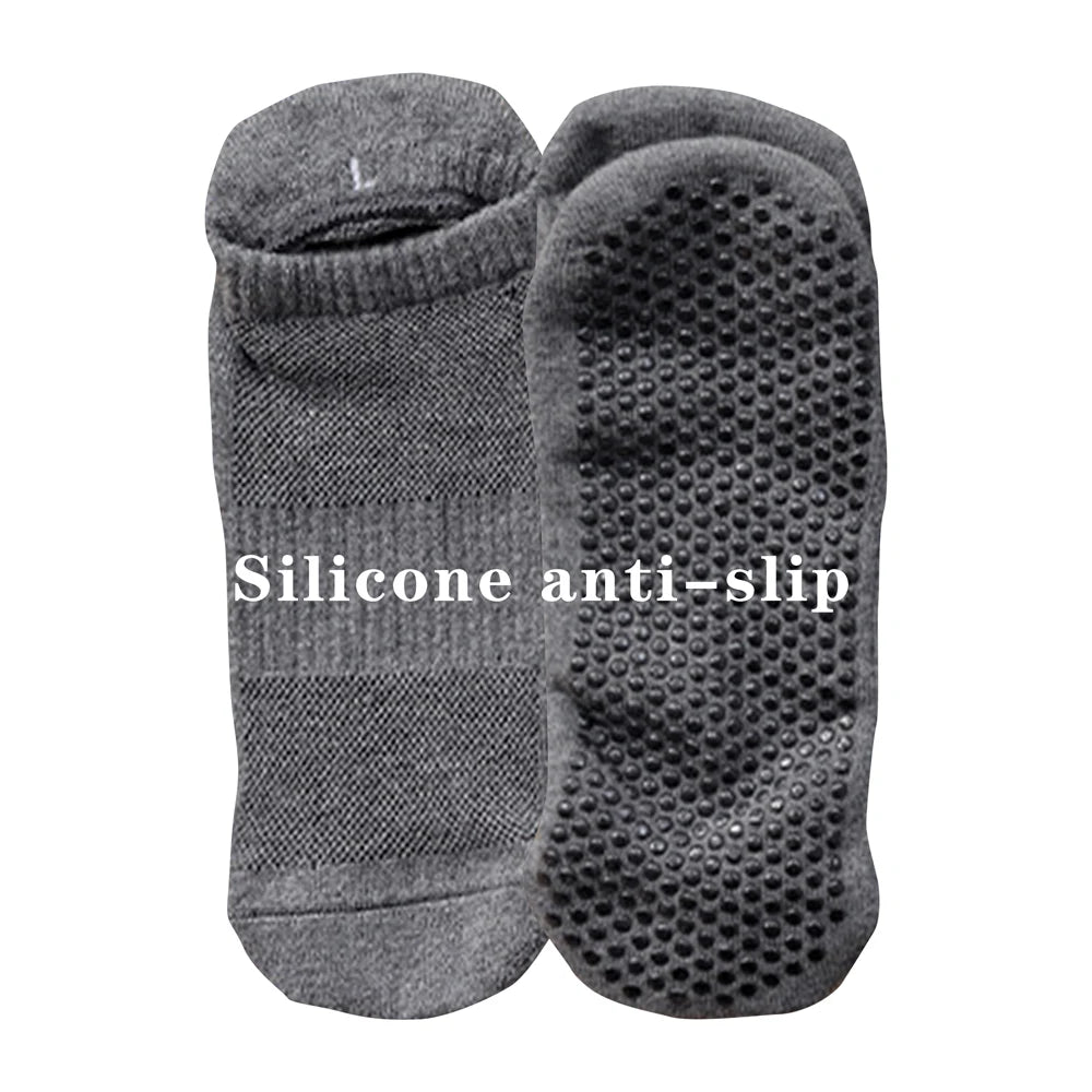 1 Pair Unisex No Show Socks Towel Liner Non Slip Athletic Yoga Gym Indoor Fitness Ankle