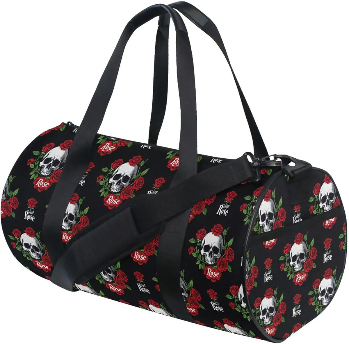Sports Duffel Bags Gothic Skull Butterfly Athletic Gym Bag Overnight Workout Travel Tote Luggage for Men Women Yoga