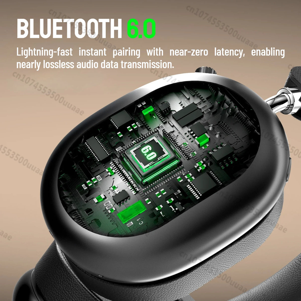 Monster AH100 ANC Over-Ear Headphone Bluetooth 6.0 -45dB Active Noise Cancelling Earphones Hifi Stereo Wire/Wireless Headset