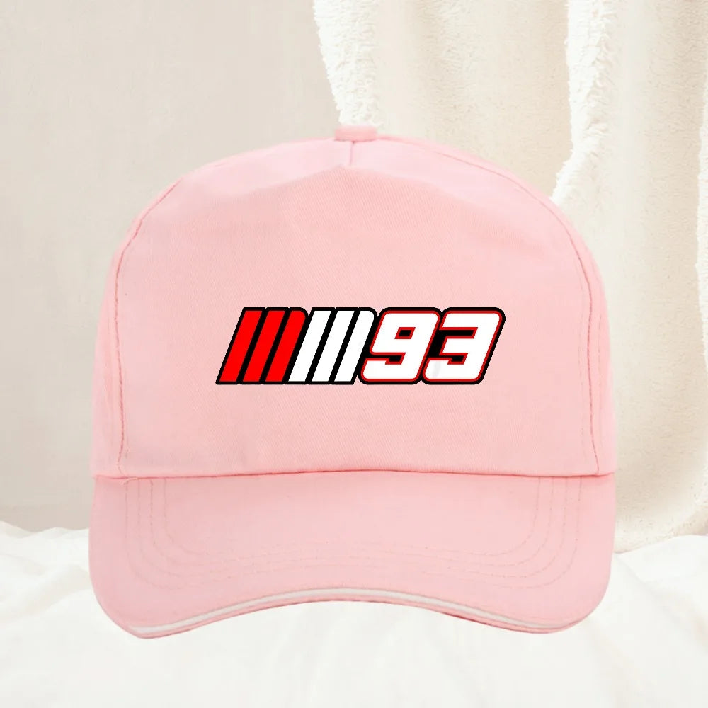 Summer Motorcycle Race Car No. 93 Printed Baseball Cap Fashion Leisure Sports man racing hat Adjustable Golf hats